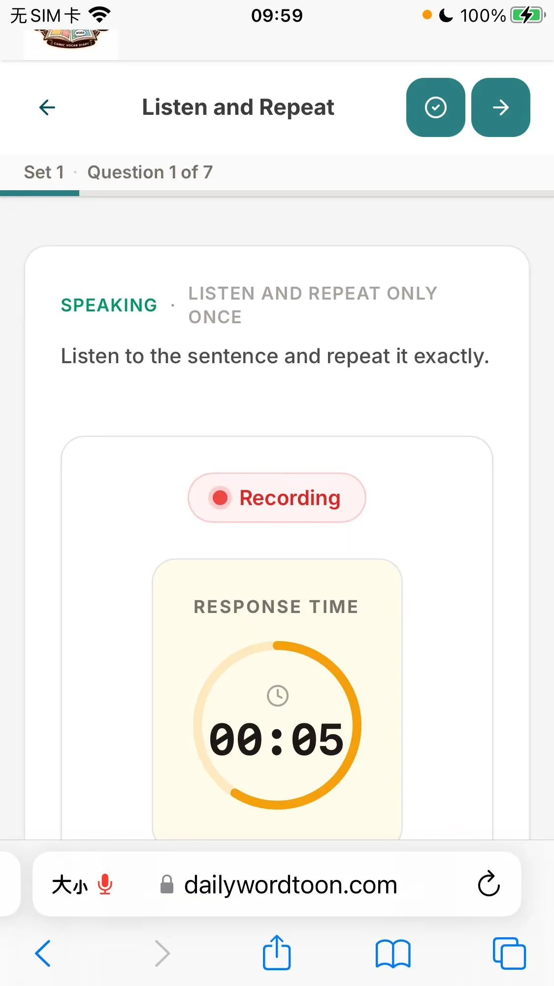 Repeat what you heard