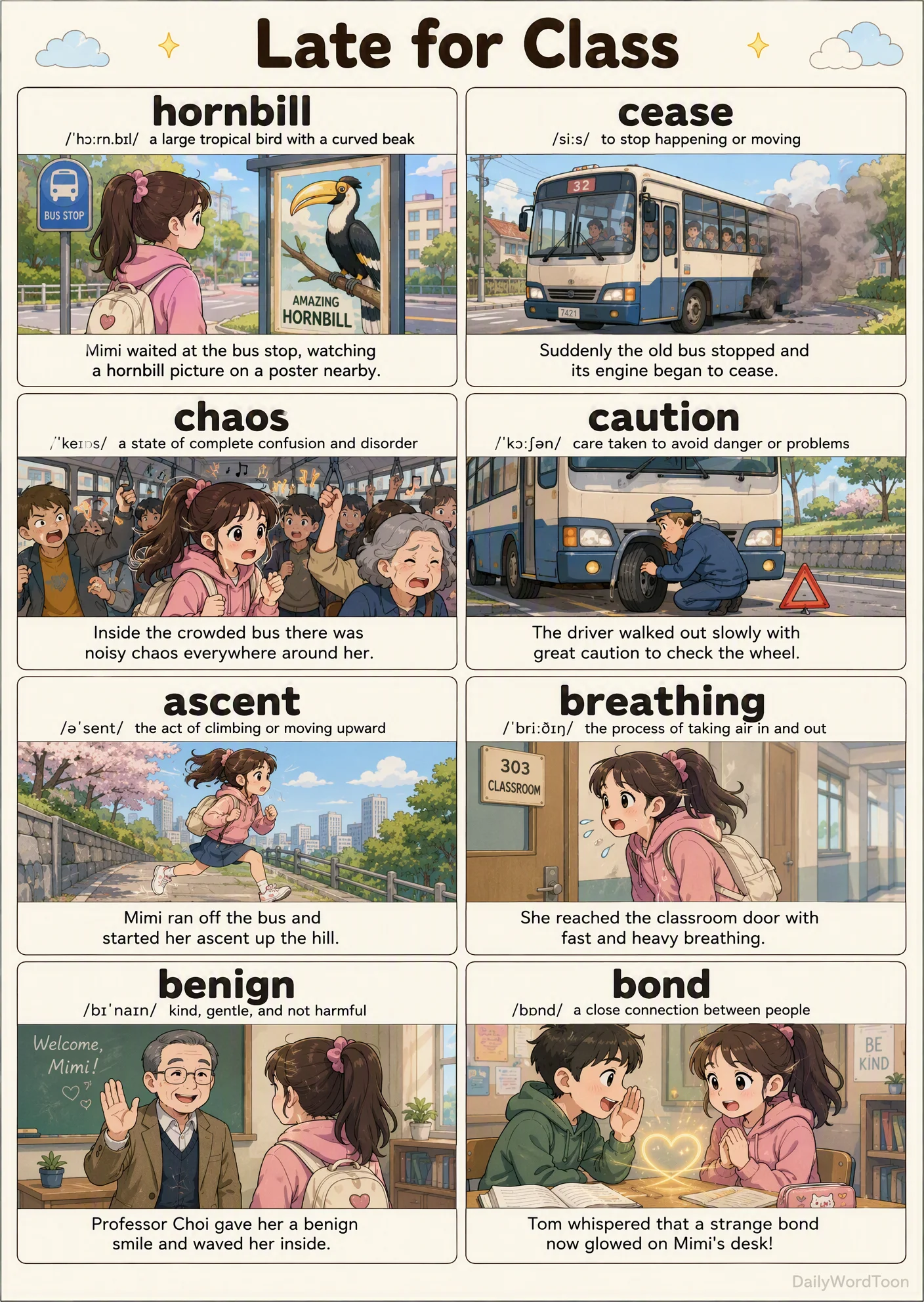 TOEFL Vocabulary comic story